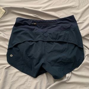 Lululemon Navy Speed Up Shorts 4”